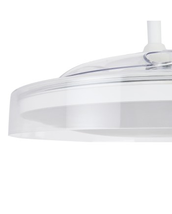 GLASS FAN * PLAFÓN / VENTILADOR 53 CM - BLANCO-TRANSPARENTE